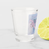 Aquarellkunst Venus-Göttin Liebe Spirituosendesign Schnapsglas (Links)