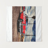 Aquarellkunst von 1956 Chevrolet Bel Air Wandteppich (Vorderseite (Horizontal))