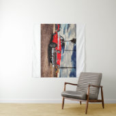 Aquarellkunst von 1956 Chevrolet Bel Air Wandteppich (Beispiel (Horizontal))