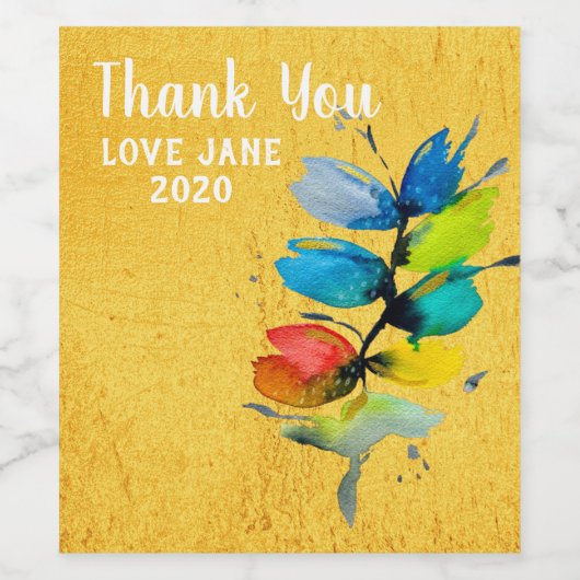 Aquarellkunst Weinetikett (Einzelnes Label)