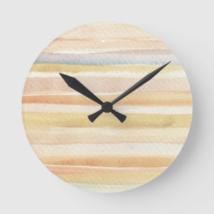 Aquarellkunsthintergrund, Beschaffenheit Runde Wanduhr
