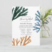 Aquarellkur Seetang Baby oder Brautparty per Post Einladung (Stehend Vorderseite)