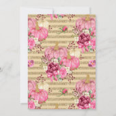 Aquarellkürbis Herbst 1. Geburtstag Einladung (Rückseite)