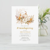 Aquarellkürbis Herbstlaub freundlich Einladung (Stehend Vorderseite)