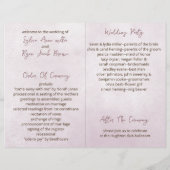 Aquarellkürbis in zwei Falten Hochzeitsprogramm (Rückseite)