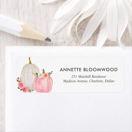 Aquarellkürbis Pastell Pink Rose (Insitu)