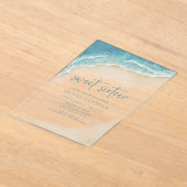 Aquarellküste 16 . Geburtstag Acryleinladungen (Ablage )