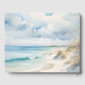 Aquarellküste am Strand Hochzeit Gästebuch (Rückseite)