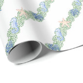 Aquarellküste Küste Weihnachtsgarten Geschenkpapier (Rolleneckpunkt)