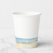 Aquarellküste Surf Kinderdusche Pappbecher (Rückseite)