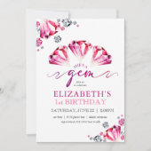 Aquarellkutschen Sie ist eine Einladung zum Geburt (Vorderseite)