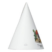 Aquarelllama mit Kakteen Partyhütchen (Links)