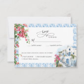 Aquarellland Griechenland | HochzeitsrSVP RSVP Karte (Vorderseite)