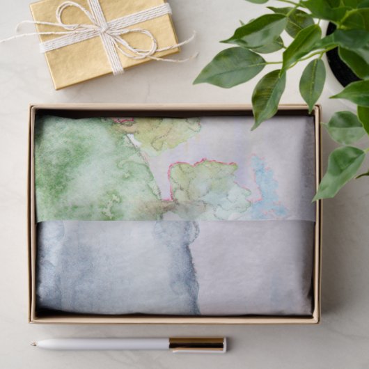 Aquarelllandschaft 20X30 Decoupage Seidenpapier (Geschenk)