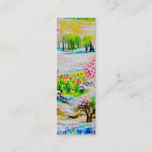 Aquarelllandschaft 2 Lesezeichen Mini Visitenkarte (Vorderseite)