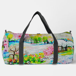 Aquarelllandschaft 2 Zubehörtasche Duffle Bag