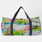 Aquarelllandschaft 2 Zubehörtasche Duffle Bag (Rückseite)