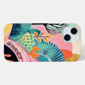 Aquarelllandschaft Abstrakt farbig mit Namen Case-Mate iPhone Hülle (Rückseite (Horizontal))