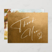 Aquarelllandschaft Danke Autumn Gold ID786 Ankündigungspostkarte (Vorne/Hinten)
