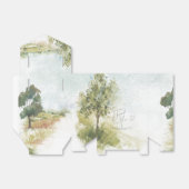 Aquarelllandschaft Danke Sage Green ID786 Geschenkschachtel (Ungefaltet)