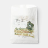 Aquarelllandschaft Danke Sage Green ID786 Geschenktütchen (Vorderseite)