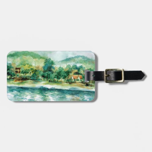 Aquarelllandschaft Gepäckanhänger (Vorderseite horizontal)