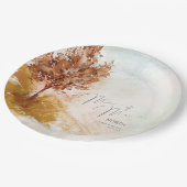 Aquarelllandschaft Herr & Frau Autumn Gold ID786 Pappteller (Schrägansicht)