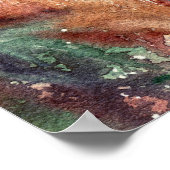 Aquarelllandschaft in Herbstfarben Spaziergang im  Poster (Ecke)