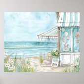 Aquarelllandschaft in sanften Farben Poster (Vorne)
