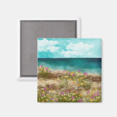 Aquarelllandschaft - Magnet am Meer (Vorderseite/Rückseite)