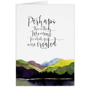 Aquarelllandschaft mit biblischer Schrift