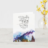 Aquarelllandschaft mit biblischer Schrift Karte (Gelbe Blume)