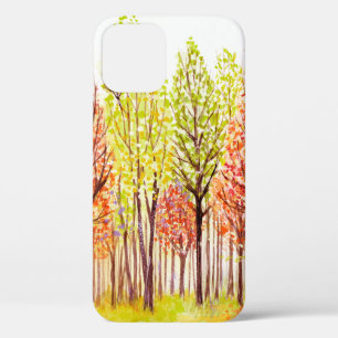 Aquarelllandschaft mit Herbstbäumen Case-Mate iPhone Hülle