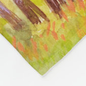 Aquarelllandschaft mit Herbstbäumen Fleecedecke (Ecke)