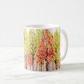 Aquarelllandschaft mit Herbstbäumen Kaffeetasse (VorderseiteRechts)