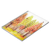 Aquarelllandschaft mit Herbstbäumen Notizblock (Linke Seite)