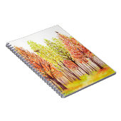 Aquarelllandschaft mit Herbstbäumen Notizblock (Rechte Seite)