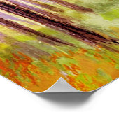 Aquarelllandschaft mit Herbstbäumen Poster (Ecke)