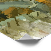 Aquarelllandschaft mit Zen-Zitat Poster (Ecke)