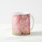 Aquarelllandschaft rosa rote Blume von W Kaffeetasse (VorderseiteRechts)