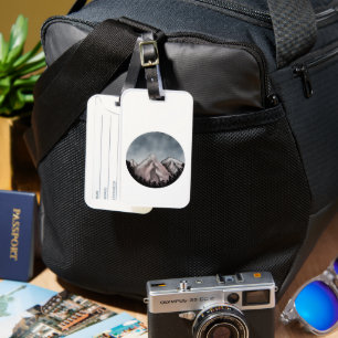 Aquarelllandschaft rund gepäckanhänger