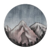 Aquarelllandschaft rund schneidebrett (Vorderseite)