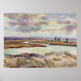 Aquarelllandschaft Ukrainische Kunst Poster