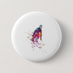 Aquarellläufer Button