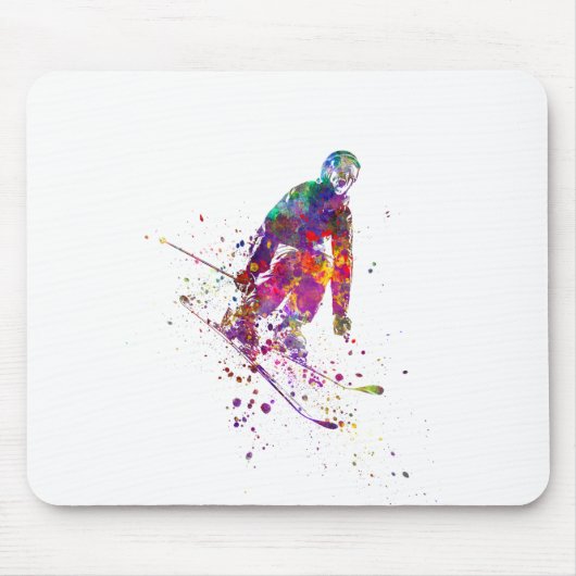 Aquarellläufer Mousepad (Vorne)