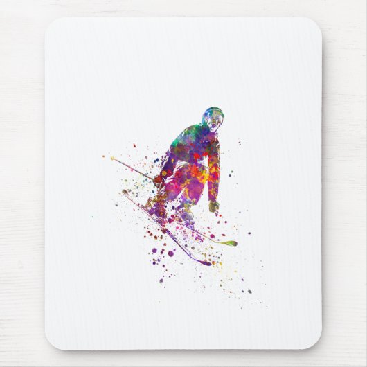 Aquarellläufer Mousepad (Vorne)