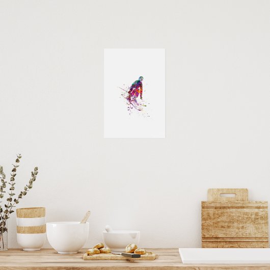 Aquarellläufer Poster (Küche)