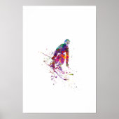 Aquarellläufer Poster (Vorne)