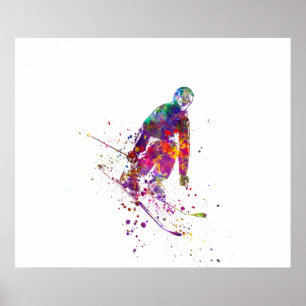 Aquarellläufer Poster