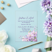 Aquarelllavender Acryleinladungen (In Situ (Hochzeit))